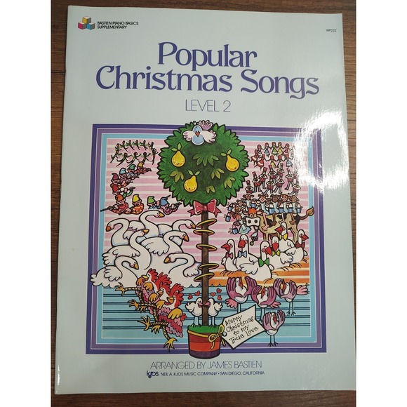 Other - Bastien Piano Basics Popular Christmas Songs Level 2 Sheet Music Book M5